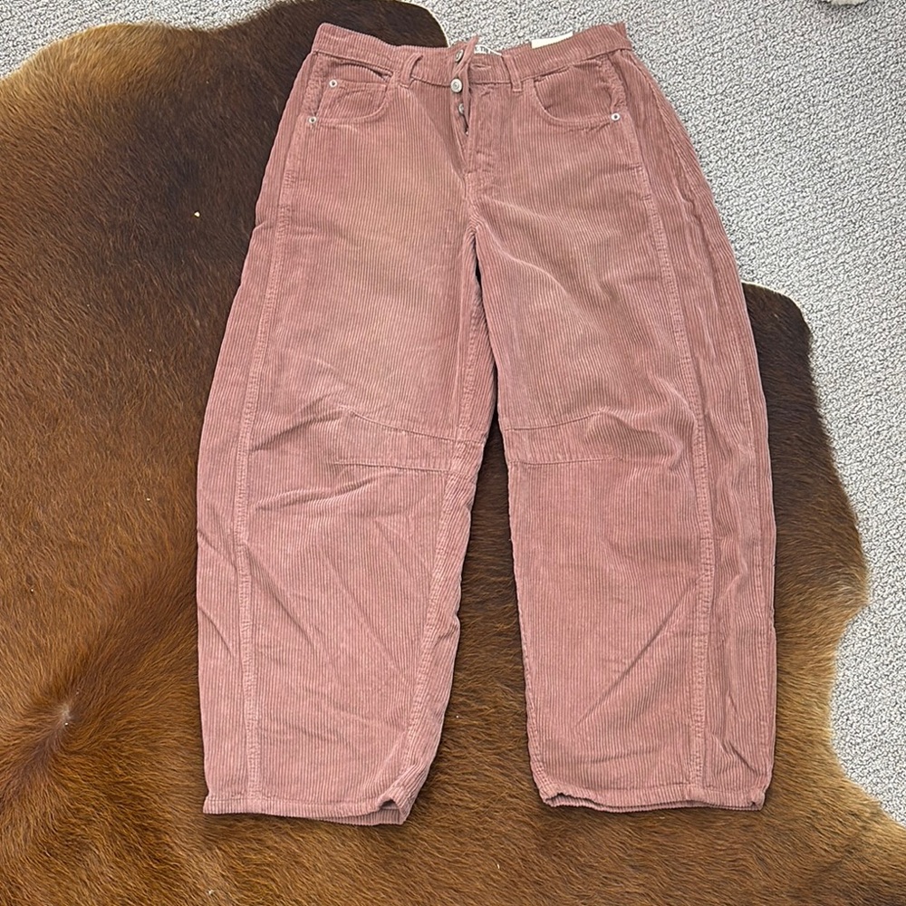 Corduroy Pants in Dusty Rose